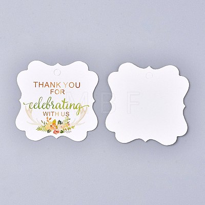 Floral Pattern Paper Gift Tags CDIS-K002-E02-1