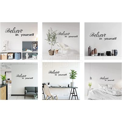 PVC Quotes Wall Sticker DIY-WH0200-009-1