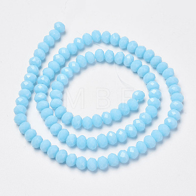 Opaque Solid Color Imitation Jade Glass Beads Strands EGLA-A044-P6mm-D08-1