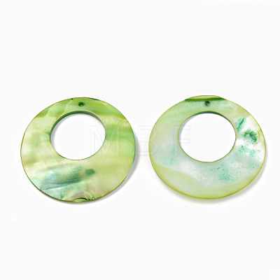 Natural Freshwater Shell Pendants SSHEL-R048-017A-1