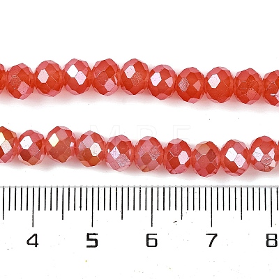 Baking Electroplate Glass Beads Strands DGLA-A039-J8mm-B01-1