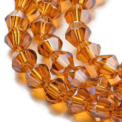Transparent Electroplate Glass Beads Strands EGLA-A039-T2mm-A28-1