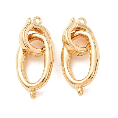 Brass Fold Over Clasps KK-CBACC01-02G-1