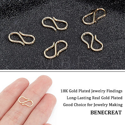 100Pcs 304 Stainless Steel S-Hook Clasps STAS-BC0003-52-1