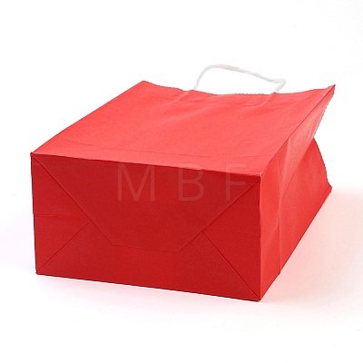 Pure Color Kraft Paper Bags LS-AJEW-G020-A-12-1