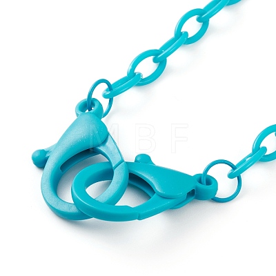 Personalized ABS Plastic Cable Chain Necklaces NJEW-JN03310-08-1