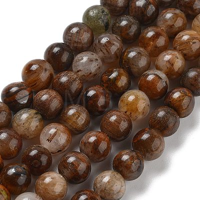 Natural Yellow Tiger Eye Beads Strands G-H238-8mm-1