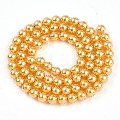 Baking Paint Pearlized Glass Pearl Bead Strands HY-N002-5mm-A08-1