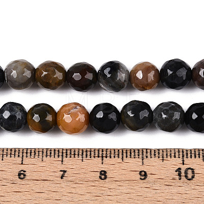 Dyed Natural White Jade Beads Strands G-T139-8mm-60-17-1