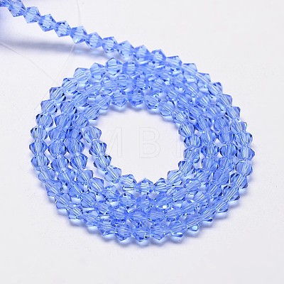 Imitate Austrian Crystal Bicone Glass Beads Strands X-GLAA-F029-6x6mm-09-1