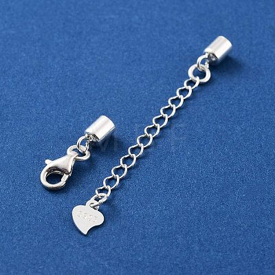 925 Sterling Silver Curb Chain Extender STER-G039-04A-S-1