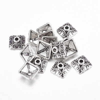 Tibetan Style Alloy Bead Caps X-LF0893Y-NF-1