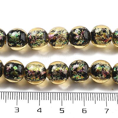 Handmade Foil Lampwork Beads Strands FOIL-K003-06B-20-1