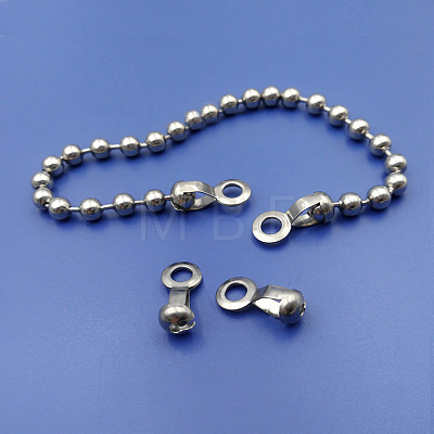 304 Stainless Steel Ball Chain Connectors STAS-WH0014-28C-P-1