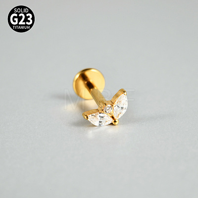 G23 Titanium Micro Pave Cubic Zirconia Cartilage Earrings WG0CACB-02-1