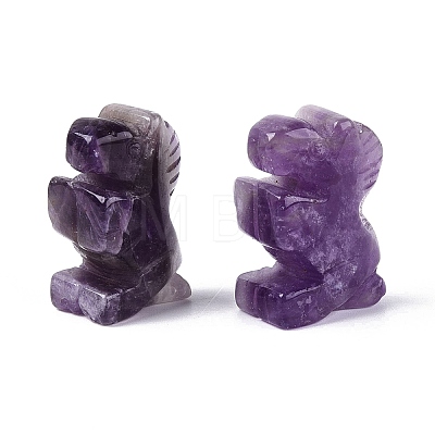 Natural Amethyst Horse Figurine DJEW-N005-01L-1