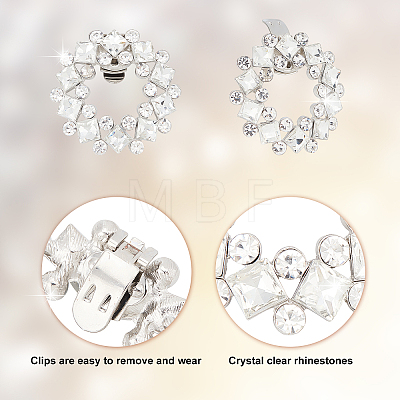 AHADEMAKER 2Pcs Detachable Flower Shoe Decoration AJEW-GA0004-28-1