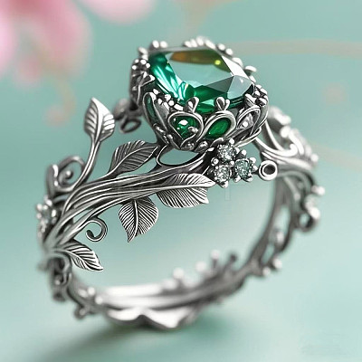Zinc Alloy & Rhinestone Finger Rings FS-WG73E81-14-1
