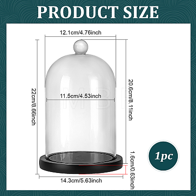 Arch Glass Dome Cover AJEW-WH0481-606C-1