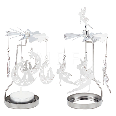 Stainless Steel Rotating Tealight Candle Holder DIY-FG0005-17P-1