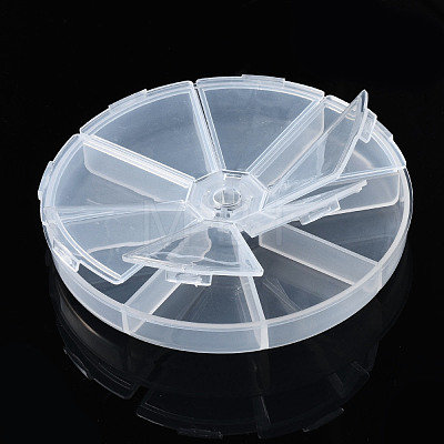 Flat Round Polypropylene(PP) Bead Storage Containers CON-S043-045B-1