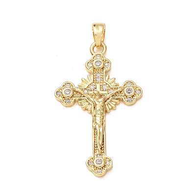 Easter Brass Micro Pave Clear Cubic Zirconia Pendants CU-CBA97F2-01A-G-1