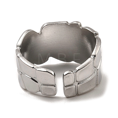304 Stainless Steel Open Cuff Rings RJEW-Z018-05P-1