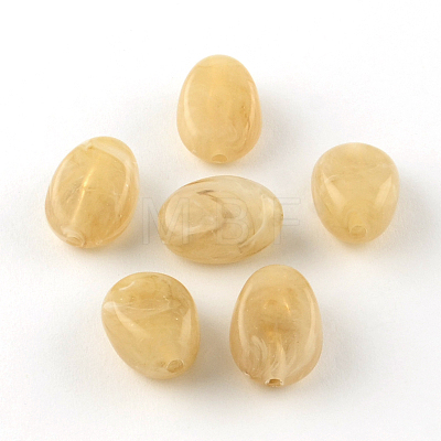 Oval Imitation Gemstone Acrylic Beads X-OACR-R052-20-1