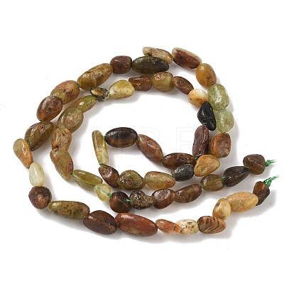 Natural Green Garnet Beads Strands GG-CBAAEDE-B04-1