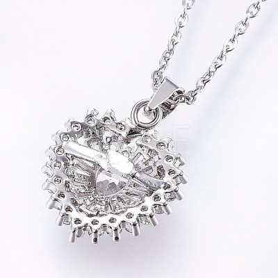 304 Stainless Steel Pendant Necklaces NJEW-H486-03P-1