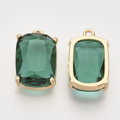 Faceted Glass Pendants GLAA-T010-005A-01-1