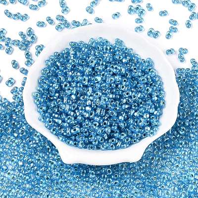 Baking Paint Transparent Glass Seed Beads SEED-N006-05L-1