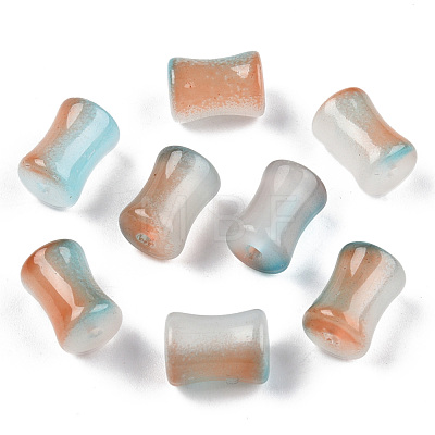 Transparent Spray Painted Glass Beads GLAA-N035-035-G02-1