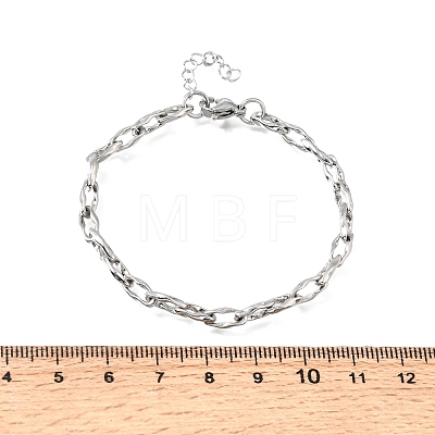 4.5MM 304 Stainless Steel Twisted Oval Link Chain Bracelets for Man and Women SA-CBAB767-17B-P-1