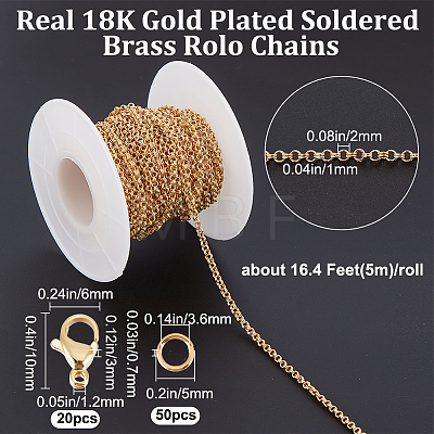 Beebeecraft DIY Chain Bracelet Necklace Making Kit CHC-BBC0001-04-1