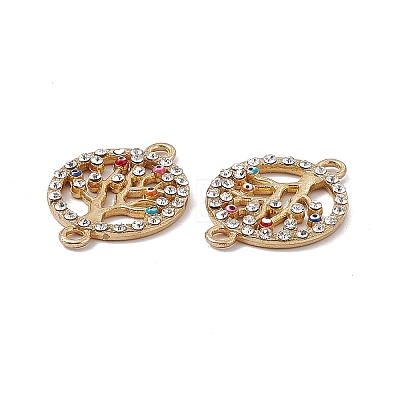 Colorful Evil Eye Alloy Enamel Connector Charms FIND-A024-26G-1