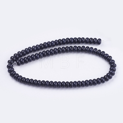 Synthetic Blue Goldstone Beads Strands G-S105-8mm-22-1