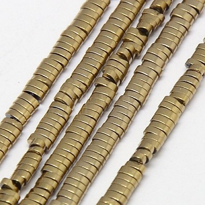Electroplate Non-magnetic Synthetic Hematite Beads Strands G-J167-01-1