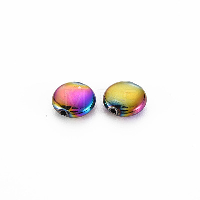 Rack Plating Rainbow Color Alloy Beads PALLOY-S180-368-1