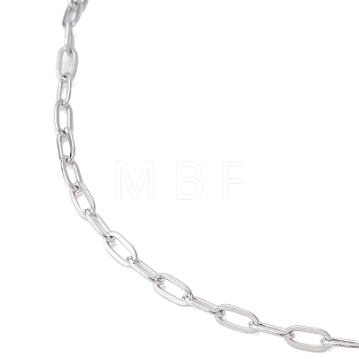 2.5MM 304 Stainless Steel Paperclip Chain Slider Necklace Making AJEW-JB01410-1