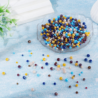 120G 3 Styles Glass Beads Strands EGLA-TA0013-72-1