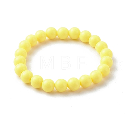 Opaque Acrylic Beads Stretch Bracelet for Kid BJEW-JB06586-1