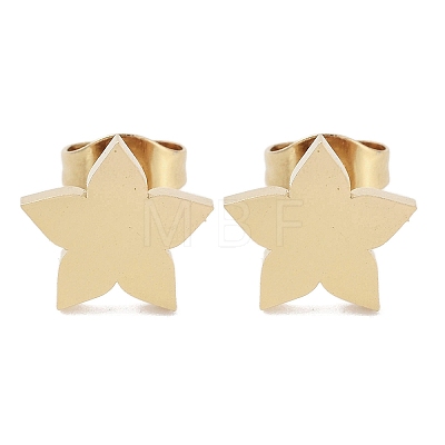 PVD Vacuum Plating 304 Stainless Steel Stud Earrings for Women EJEW-A048-46G-G-1