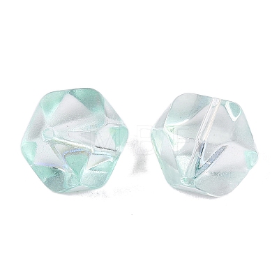 Electroplate Transparent Glass Beads EGLA-Q140-01-A07-1