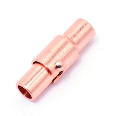 Brass Magnetic Clasps STAS-WH0038-07RG-1