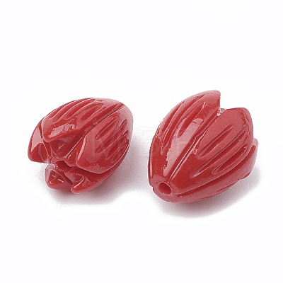 Dyed Synthetic Coral Beads X-CORA-N002-B-04E-1