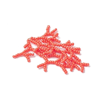 2Pcs 2 Colors Handmade Glass Seed Beaded Coral Pendants PALLOY-MZ00765-1