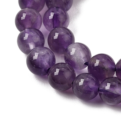 Natural Amethyst Beads Strands X-G-S333-6mm-020-1