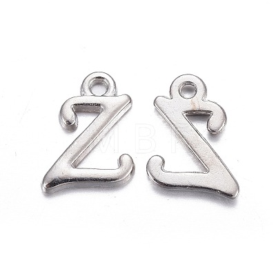 Platinum Plated Alloy Letter Pendants LS-PALLOY-J718-01P-Z-1