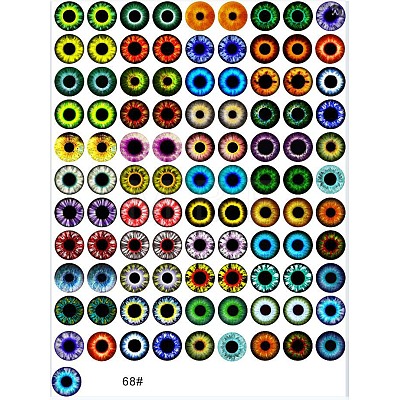 Printed Transparent Glass Cabochons GL-CBAA22A-09-1